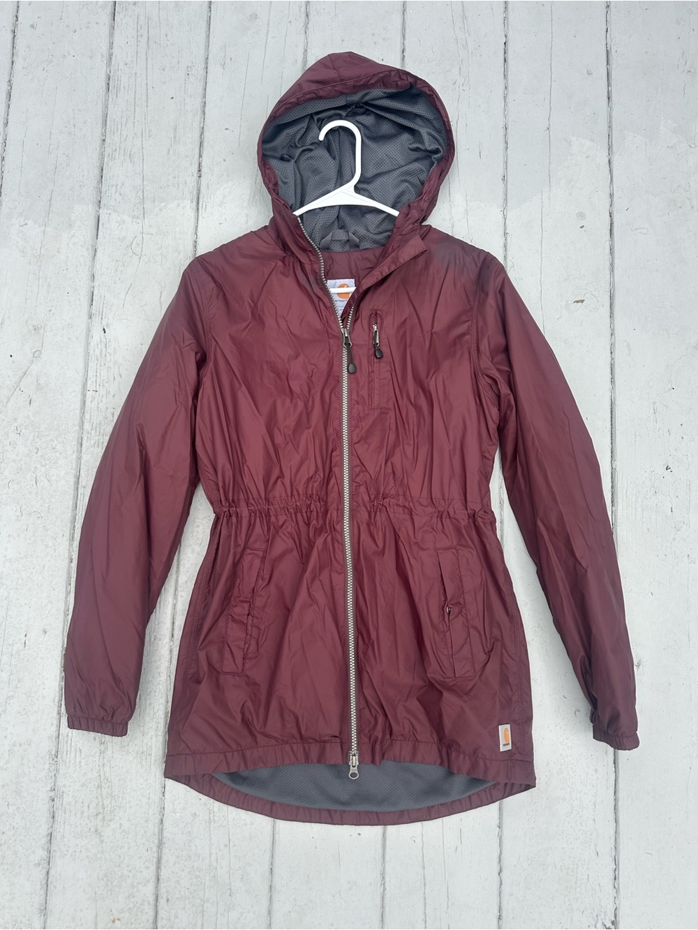 Carhartt Women's Burgundy Hooded Utility Jacket